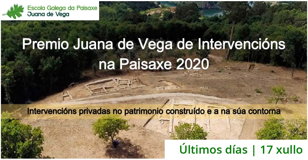Últimos días de presentación Premio Juana de Vega de Intervencións na paisaxe 2020