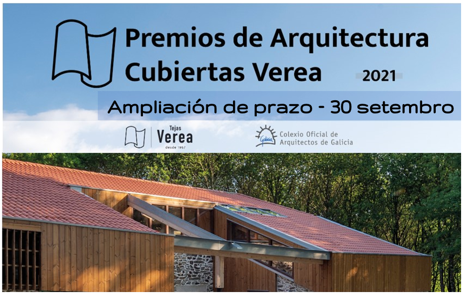 Ampliación de prazo dos Premios de Arquitectura Cubiertas Verea 2021