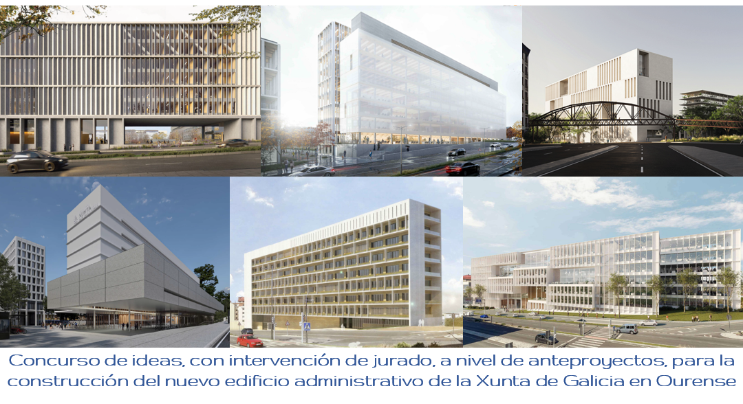 Documentación gráfica dos premiados no Concurso de ideas para a construcción do novo edificio administrativo da Xunta de Galicia en Ourense