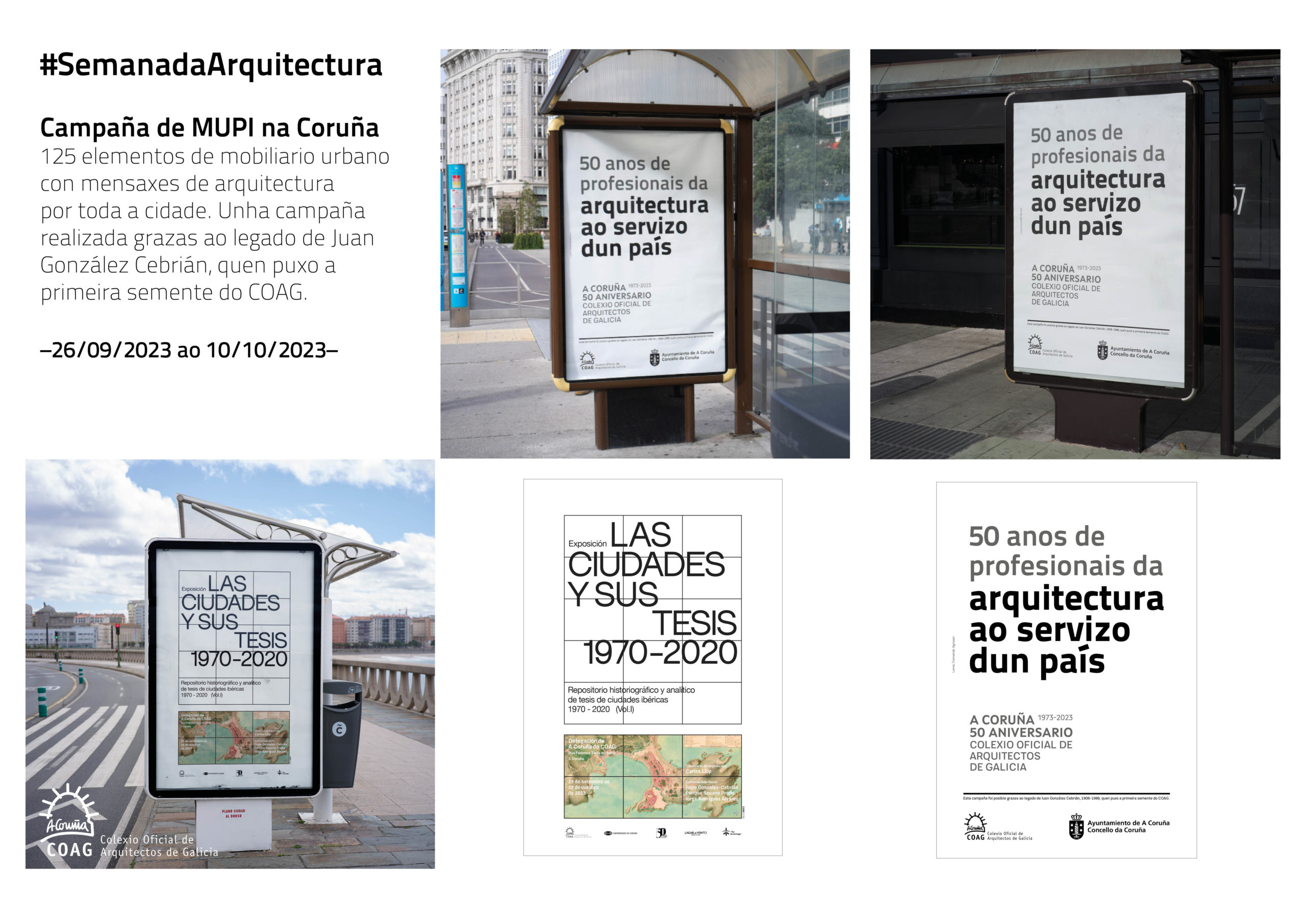 Campaña de Mobiliario Urbano para Información (MUPI) na Coruña