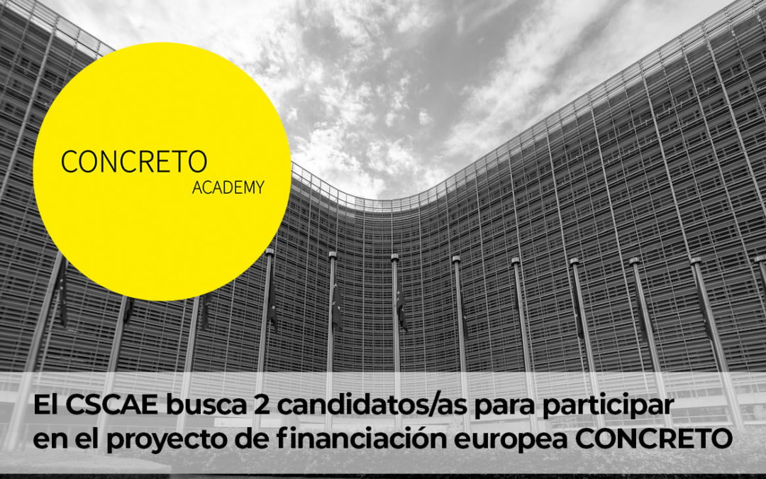 El CSCAE busca dos candidatos que participen en el proyecto de financiación europea CONCRETO