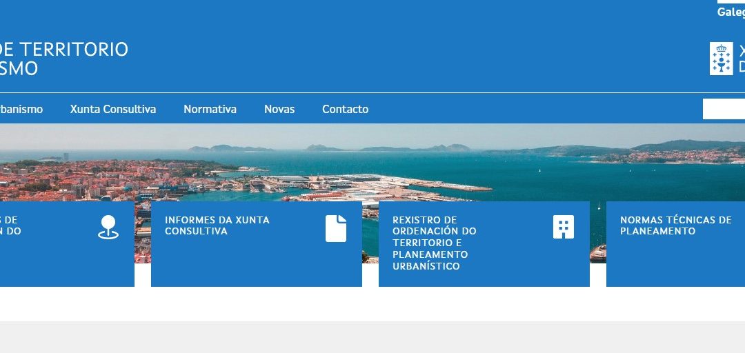 Nuevo portal de Territorio y Urbanismo de la Xunta de Galicia