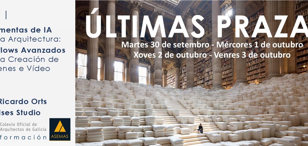 Últimas prazas para Obradoiro de Ricardo Orts: Ferramentas de IA para a Arquitectura