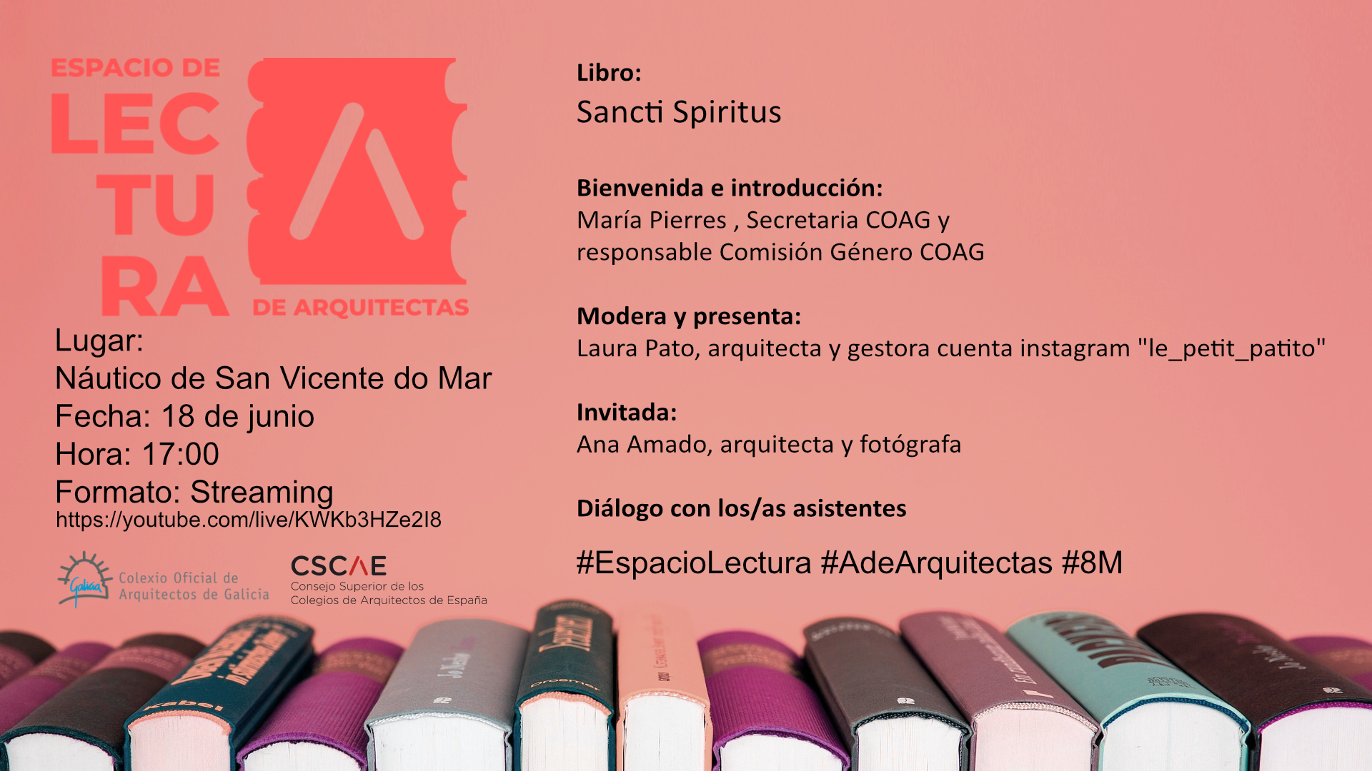 O espazo de lectura A de Arquitectas chega a Galicia con ‘Sancti Spiritus’, de Ana Amado